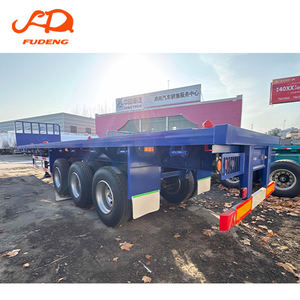 Semirremolque de Plataforma de 3 Ejes Personalizado Fudeng, Deflector Frontal Desmontable, Chasis Reforzado para Transporte de Carga <span class=keywords><strong>LTL</strong></span> Transfronterizo - Product Image 3