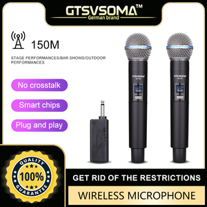 SH-R2 xách tay cardioid Microphone có thể sạc lại phổ FM điều chế máy tính để bàn karaoke mic kim loại phát thanh truyền hình hộp - Product Image 3