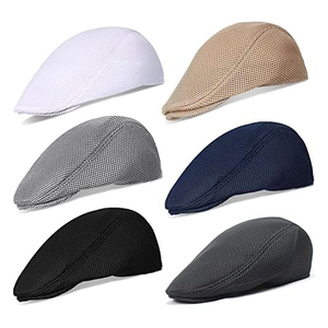 Todos los días de moda Otoño Invierno estilo sombrero plano Check impreso transpirable Ivy Cap en varios tamaños para un uso cómodo - Product Image 3