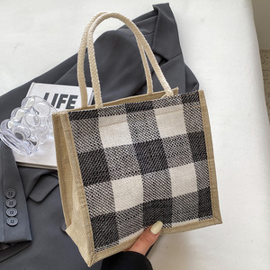 Linen Hand-held <strong>Jute</strong> Retro Linen Shopping Handbag Souvenir Mini <strong>Tote</strong> <strong>Bags</strong> for Girls Small - Product Image 1