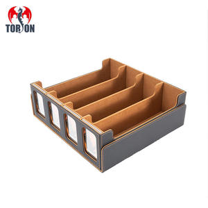   Boîte de rangement pour cartes de grande capacité 3000+ en PU+flanelle avec 4 fenêtres de visualisation pour Yugioh Commander TCG en cuir - Product Image 4