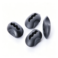 Bloqueurs de cordon à rainures ondulées en POM noir mat, embouts de blocage réglables en plastique durable pour cordons de serrage