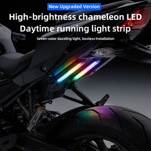 Promotion : Bande lumineuse LED DRL 9 LED RGB effet caméléon pour voiture et <span class=keywords><strong>moto</strong></span> 12V 24V, étanche, installation sans perçage - Product Image 5