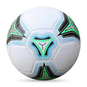 Bounce Athlétisme Ballon de Football-Taille 4-Blanc/Vert/Bleu-Lot de 2