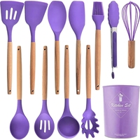 Lot de 12 Pièces Ustensiles de Cuisine en Silicone Antiadhésifs USSE, Kits de Cuisson en Gros