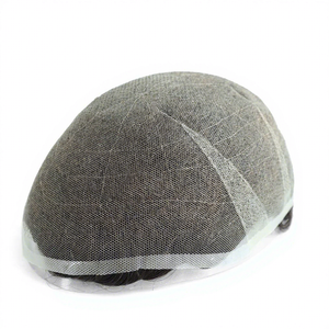 Tahan lama 100% rambut Indian Virgin penuh renda lurus tampilan rambut palsu yang realistis untuk pria Sistem rambut yang tidak dapat terdeteksi - Product Image 1