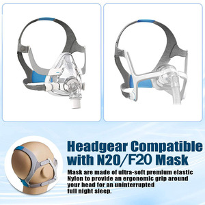 Sangle de Tête Réglable pour <span class=keywords><strong>Masque</strong></span> CPAP F20/N20, Sangle de Fixation pour <span class=keywords><strong>Masque</strong></span> Facial Complet, Crochet et Boucle pour <span class=keywords><strong>Masque</strong></span> CPAP – Ventes Flash - Product Image 5