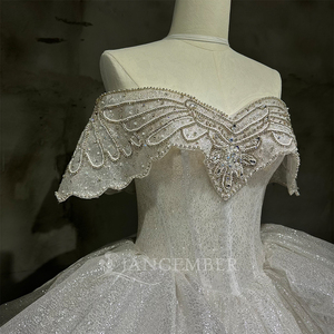 Vestido de Novia Elegante Wx97 con Lentejuelas Brillantes para Mujer, Vestido de Gala para Ocasiones Formales, Vestido de Novia Jancember - Product Image 4