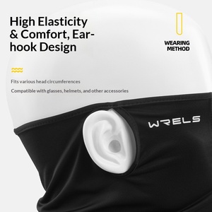 WRELS <span class=keywords><strong>Masque</strong></span> carré unisexe en soie glacée, protection solaire, cache-visage d'été, cache-cou coupe-vent, voile de cyclisme extérieur - Product Image 4