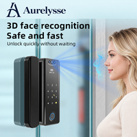 Serrure de porte intelligente Aurelysse TUYA avec reconnaissance faciale 3D, empreinte digitale, mot de passe, accès par carte IC, contrôle via application cloud, sans perçage