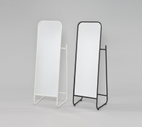 Miroir sur pied pleine longueur au design moderne TMG-I91, en verre trempé avec cadre en fer, pour la maison, le bureau, la chambre et le salon
