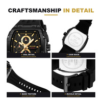 Montre à quartz pour homme SKMEI 2363, bracelet en silicone, design tendance, montre sport pour homme, étanche, logo OEM ODM