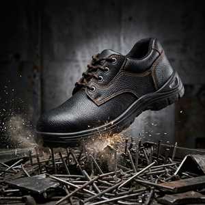 Best Quality Low Cut Steel Toe PU Single Density Sole Safety Shoes Steel Mid <b>Plate</b> Anti-Static Breathable Mesh Construction - Product Image 1