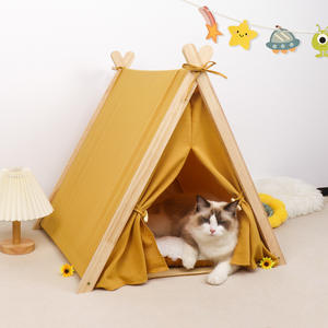 Haustier Zelt tragbare Katze Welpe Tipi Haus mit weichen dicken Kissen Hund Tipi Bett für Indoor Katzen kleine Hunde - Product Image 4