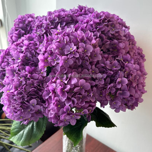 G167 Día de San Valentín Telón de fondo Decoración <span class=keywords><strong>Lila</strong></span> Púrpura Hortensia Tema Boda Arreglo floral Flores de hortensia artificiales - Product Image 2