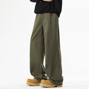 <span class=keywords><strong>Pantaloni</strong></span> Larghi Vintage Lavati per Uomo, Gamba Dritta e Lunga, Casual <span class=keywords><strong>con</strong></span> <span class=keywords><strong>Tasche</strong></span> <span class=keywords><strong>Laterali</strong></span> - Product Image 2