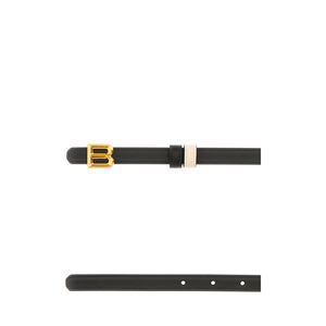 Cinturón reversible realizado en cuero liso enriquecido con detalles de metal con logotipo en el cierre. -Cierre de hebilla a presión-Contrastante - Product Image 2