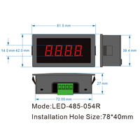 Pantalla LED Industrial RS485 Modbus RTU, Módulo de Pantalla Digital de 4 Dígitos y 7 Segmentos para Controlador PLC y Lectura de Señales de Sensor