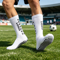 Chaussettes de sport confortables et personnalisées pour hommes, antidérapantes, en coton tricoté, pour le football en extérieur, collection automne