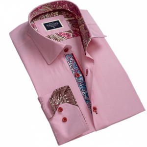 High Quality Men's Casual Formal Shirt 100% Cotton <b>Covered</b> <b>Button</b> - Product Image 2