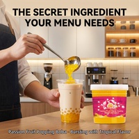 OEM/Private Label Service] 500g Passievrucht Popping Boba Knisperende Sapballetjes Halal Bubble Tea Groothandel