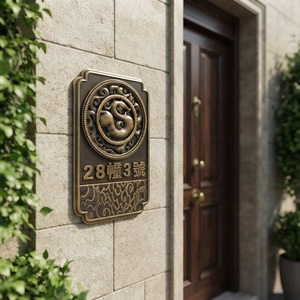 Insegna LED Tridimensionale in Rilievo, Targa in Bronzo Anticato Personalizzata, Placca per Porta di Villa, Insegna Retrò per Cartellone Pubblicitario - Product Image 6