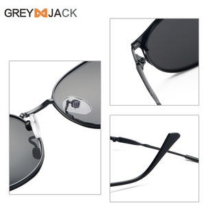 Gafas de Sol de Piloto para Hombre Grey Jack, Montura Completa, Lentes TAC UV400 Antideslumbrantes, Montura Dorada y Negra - Product Image 2