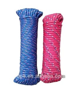 Сделано в Китае смешанные цвета 4 мм 5 мм 6 мм 8 мм бельевые веревки уличные 50 футов PP плетеный Канат для оптовой продажи