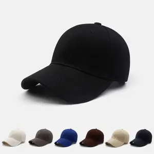 Zwart Cap Effen Kleur Baseball Katoen Snapback Caps Ingericht Casual Hoeden Voor Mannen Vrouwen Unisex