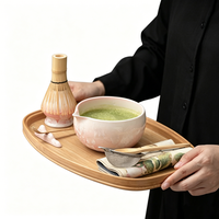 Ensemble cadeau matcha personnalisé de 8 pièces avec glaçage rose effet cristal de glace, kit de préparation japonais pour les amateurs de thé