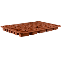 Moules en silicone écologiques marron pour lettres, pour petites entreprises et ateliers domestiques, pour la fabrication de chocolat, outils de pâtisserie, personnalisables