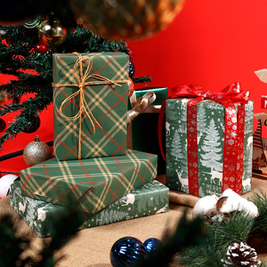 Wholesale 80g Metallic Paper 43*300cm <b>Christmas</b> Gift Luxury Custom Packaging Wrapping Paper Roll - Product Image 4