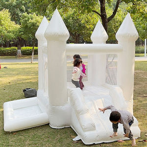 Trampolín de boda blanco para exteriores, castillo inflable, Tobogán de trampolín para fiesta de cumpleaños, ventas directas de fábrica de estilo europeo - Product Image 3