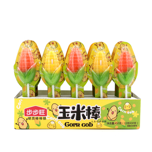 Cartoon Corn Lollipop Hard Toys Fruity Flavored Individually <strong>Wrapped</strong> Corn Shape <strong>Sweets</strong> for Kids Bulk Packaged Bottle - Product Image 2