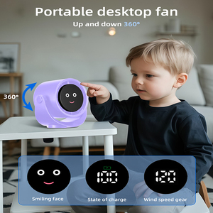 Ventilador USB Portátil Recargable 2026 de 4000 mAh con Pantalla LED, Plegable 360 Grados, 120 Velocidades, Mini Ventilador Personal de Mano/Escritorio - Product Image 6