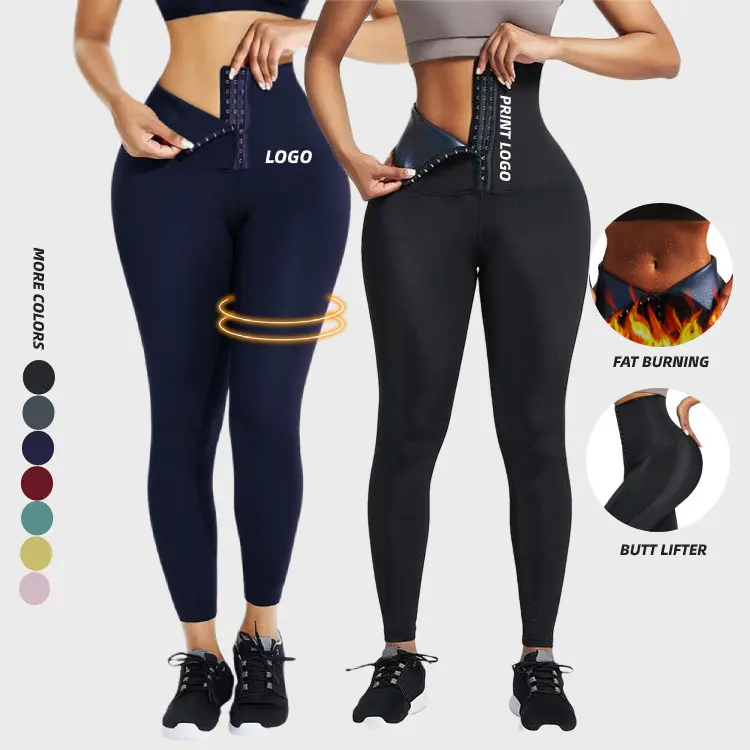 Schweiß Sauna Hosen Body Shaper Gewichts verlust Abnehmen Hosen Frauen Taille Trainer Bauch Hot Thermo Schweiß Leggings Fitness Workout