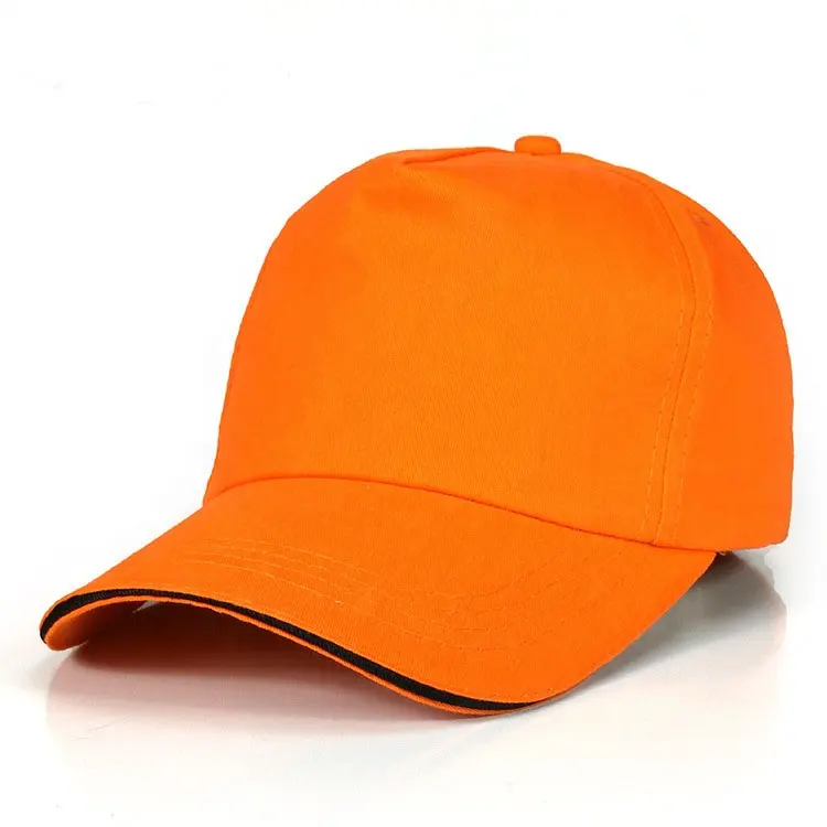 หมวกเบสบอลที่กำหนดเองสามารถพิมพ์/ปักโลโก้บริษัทของคุณผู้หญิงหมวกแฟชั่นแซนวิชหมวกเบสบอลธรรมดาไม่มีแบรนด์หมวกเบสบอล