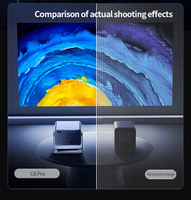Proyector LED Inteligente C8pro con Android 9, 4000 Lúmenes, 4K 1080P, Lente de Enfoque Automático LCD, Altavoces Integrados para Uso en el Hogar y la Oficina