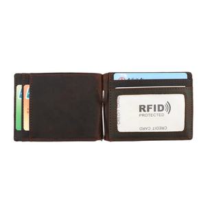 Portefeuille court pour homme en cuir Crazy Horse, pochette tendance super stylée, porte-passeport, porte-cartes multifonction - Product Image 4