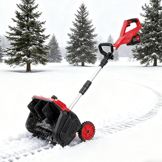 12INCH Lithium Battery Snow Blower Hand-pushed Snow Removal Machine Brushless All-copper Heat-resistant Motor