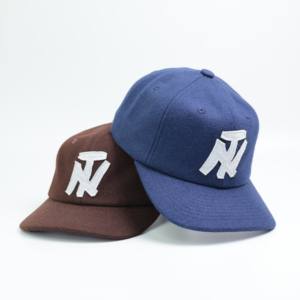 Cappellino da Baseball Premium a 6 pannelli personalizzato con Logo esclusivo sportivo per il tempo libero cappello di lana ricamato a mano marrone colore blu metallo - Product Image 1