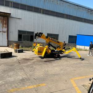 1 Ton Telescopic Spider <strong>Crane</strong> Maximum Ground Head 6m <strong>Overload</strong> <strong>Protection</strong> 360&deg; Rotation High-quality Remote Control Spider <strong>Crane</strong> - Product Image 2
