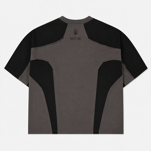 เสื้อยืดครอปพิมพ์ลายกราฟิกประดับเพชรทรงโอเวอร์ไซส์ ผ้าคอตตอนหนา 300GSM ซักย้อมสีแบบแอซิดวอช สำหรับผู้ชาย - Product Image 2