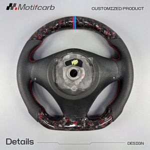 Volant personnalisé en fibre de carbone forgée rouge LED pour BMW 2006-2013 M3 E90 E91 E92 E82 E88 320d 330i 335i 135i 128i Coupé - Product Image 5