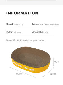 Brinquedo gato Arranhando Post <span class=keywords><strong>Pet</strong></span> <span class=keywords><strong>Products</strong></span> Round Oval Coçar Pads <span class=keywords><strong>cat</strong></span> <span class=keywords><strong>Scratcher</strong></span> para gato Papel Ondulado Durável Veste - Product Image 6