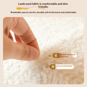 Silla de Salón Estilo BOBO Cream, Mueble para el Hogar, Lana de Cordero, Ideal para Estar Sentado por Largos Periodos, para Computadora y <span class=keywords><strong>Maquillaje</strong></span> - Product Image 4