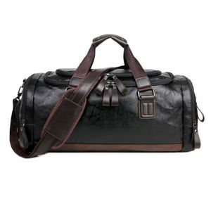Custom Genuine Leather Travel Weekender <b>Overnight</b> Duffel <b>Bag</b> Gym Sports Tote OEM Leather Duffel <b>Bag</b> for Men - Product Image 1