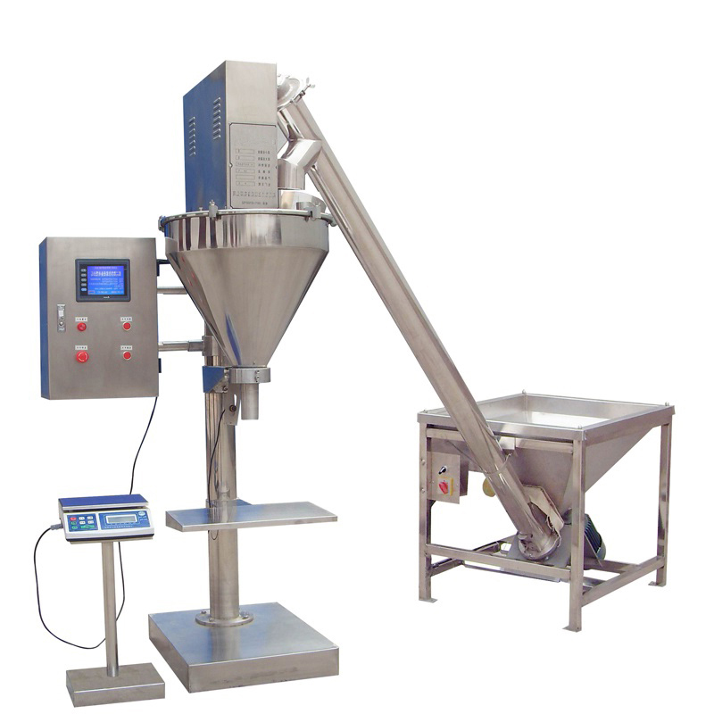 automatic powder filler flour filling packaging machine auger filler with Hopper