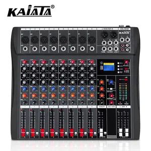 KAIKA CT8-1 8 channel music mode USB mixing console amplifier computer playback phantom power effect Audio Mixer