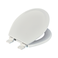 Couvre-siège de toilette moderne en bois blanc populaire à fermeture douce pour salle de bain 17 pouces